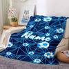 Custom Name Soccer Theme Printed Blanket - Perfect for Couch, Bed, Travel & Outdoor Use | Machine Washable, Cozy & Durable.