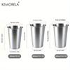 KEMORELA 4PCS Stainless Steel Cups 300/400/500ML Stainless Steel Tumblers Pint Camping Cups Drinking Glasses Stackable Metal Cup