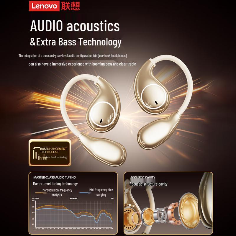 Lenovo Zestaw słuchawkowy sportowy Bluetooth z zaczepem na ucho TA320