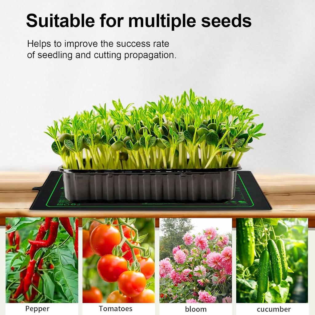 1/2/4pcs Durable waterproof seedling heating pad warm hydroponic heating pad for germination indoor gardening greenhouse US Plug