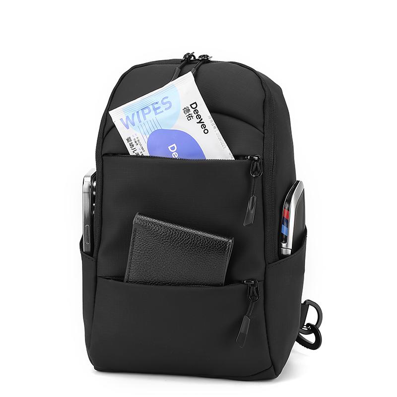 Sac De Poitrine Homme Et Femme Grande Capacité - Sac Bandoulière Toile Multi-Poches Pour Randonnée, Cyclisme, Voyage Et Sport