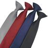 Mens Womens Solid Color Clip On Neck Tie for Uniform Pre Tied Adjustable Necktie for Business Meetings and Formal Event