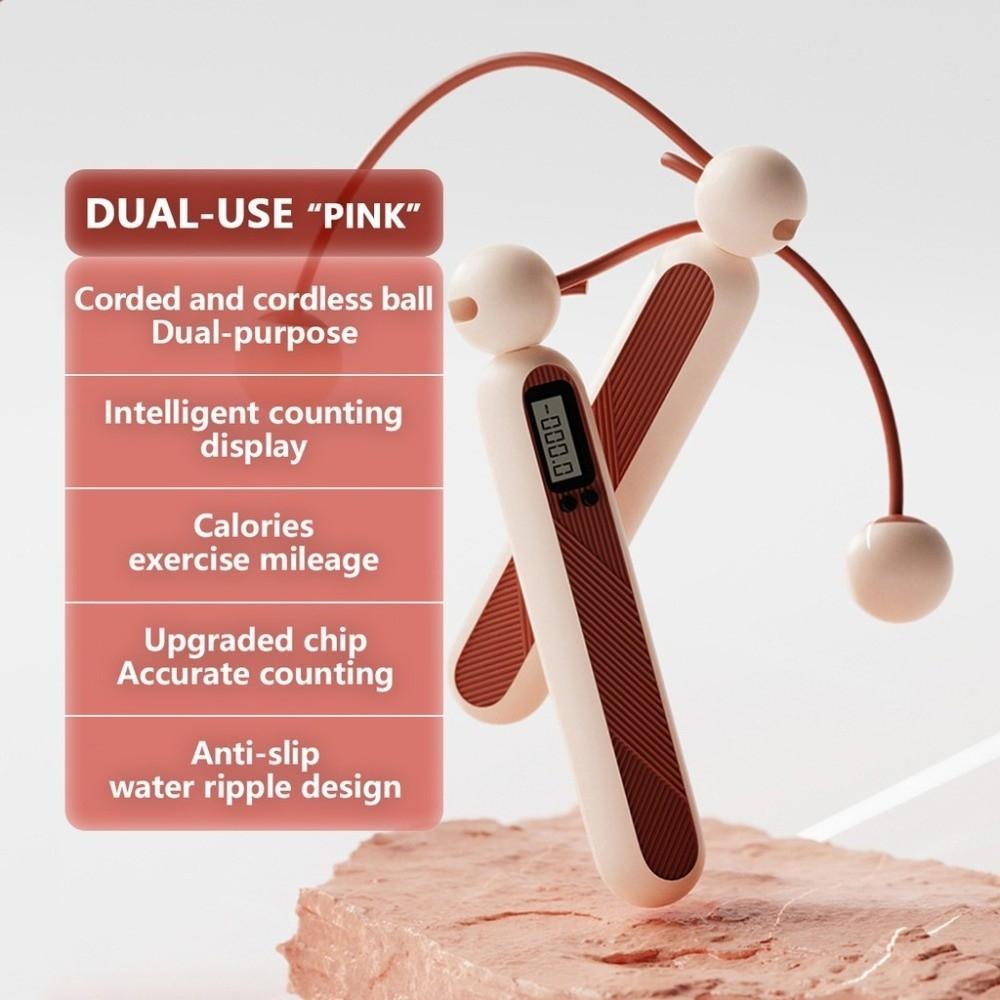 Adjustable Cordless Counting Skipping Rope Portable Skipping Ropes  Weight Loss