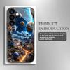 Interstellar space themed glass phone case suitable for Samsung Galaxy S26 S25 S24 S23 S22 S20FE/Ultra/Plus anti drop back cover