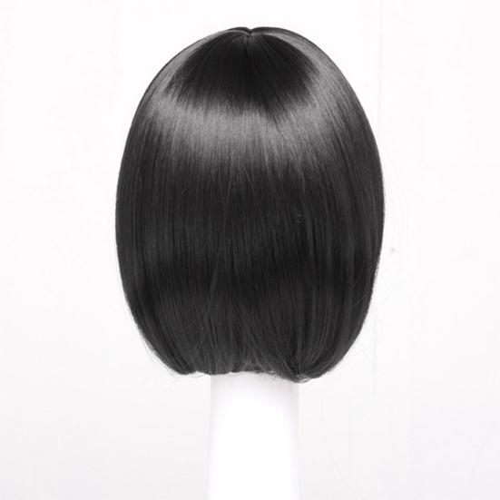 Dámské boboo paruky s ofinou Přirozený vzhled Hedvábný krátký příčesek s dlouhou životností Móda Nadýchaná černá/hnědá paruka Pokrývka hlavy Produkt do vlasů