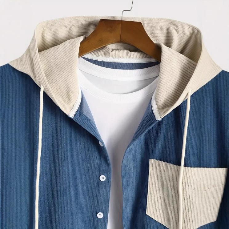 Fashion Spring Autumn Corduroy Hooded Jacket Comfortable Casual Daily Commuting Men