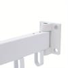 Tri-Fold Space Aluminum Wall-Mounted Drying Rack – 110 Lbs Load Capacity with 18 Hooks & Telescopic Hidden Rod – White