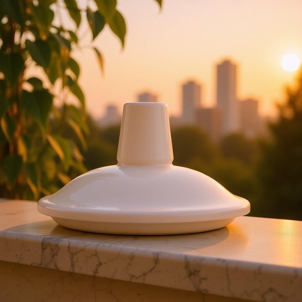 Mug Ceramic Tea Cover Porcelain Kettle Lid Drink Replacement Round Coffee White
