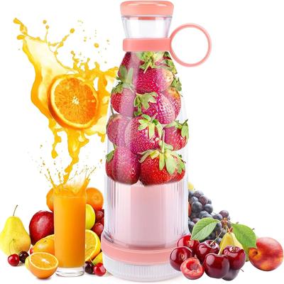 Přenosný elektrický odšťavňovač mini mixér na šťávy s USB nabíjením, 6 nožů, shake smoothie, pomeranč, citron, ovocný mixér, čerstvý odšťavňovač