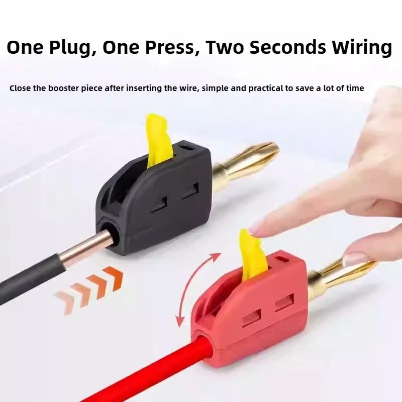1-10Pcs Banana Plug High Current Quick Connect Gold-plated Banana Connector 32A Electrical Test for Jack Audio Music Speaker