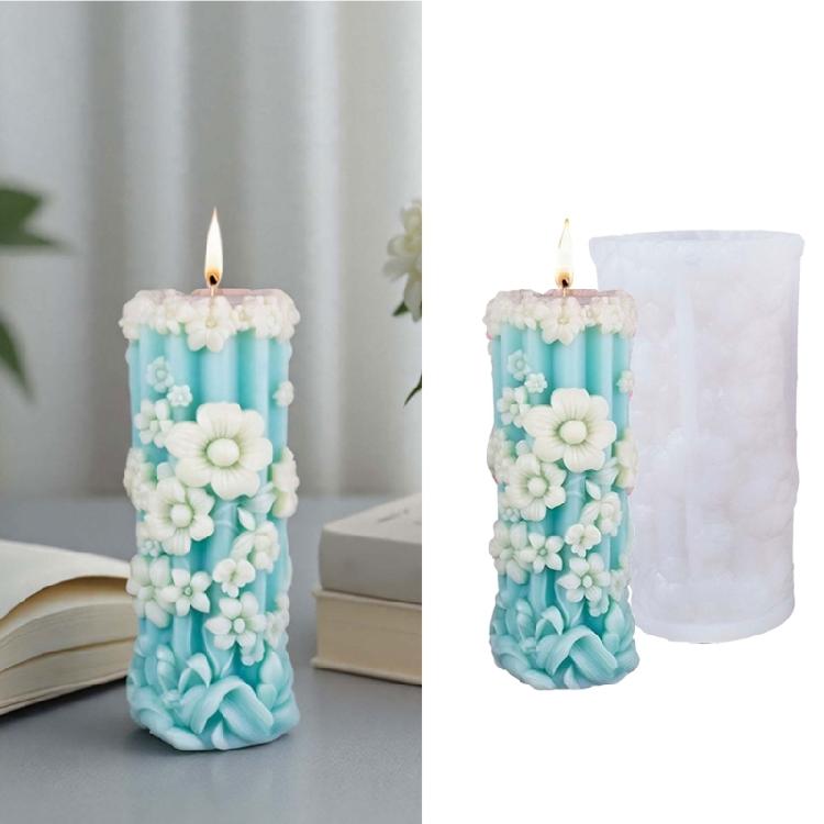 Floral Cake Candle Silicone Mould Multifunctional Kitchen Craft Tool Spring Decoration for Creators