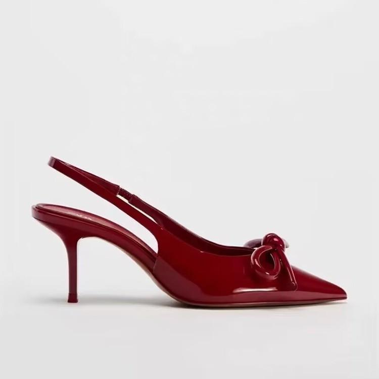 2025 New Summer High Heel Women Sandals Shoes Fashion Shallow Butterfly-knot Shoes Elegant Wedding Party Shoes