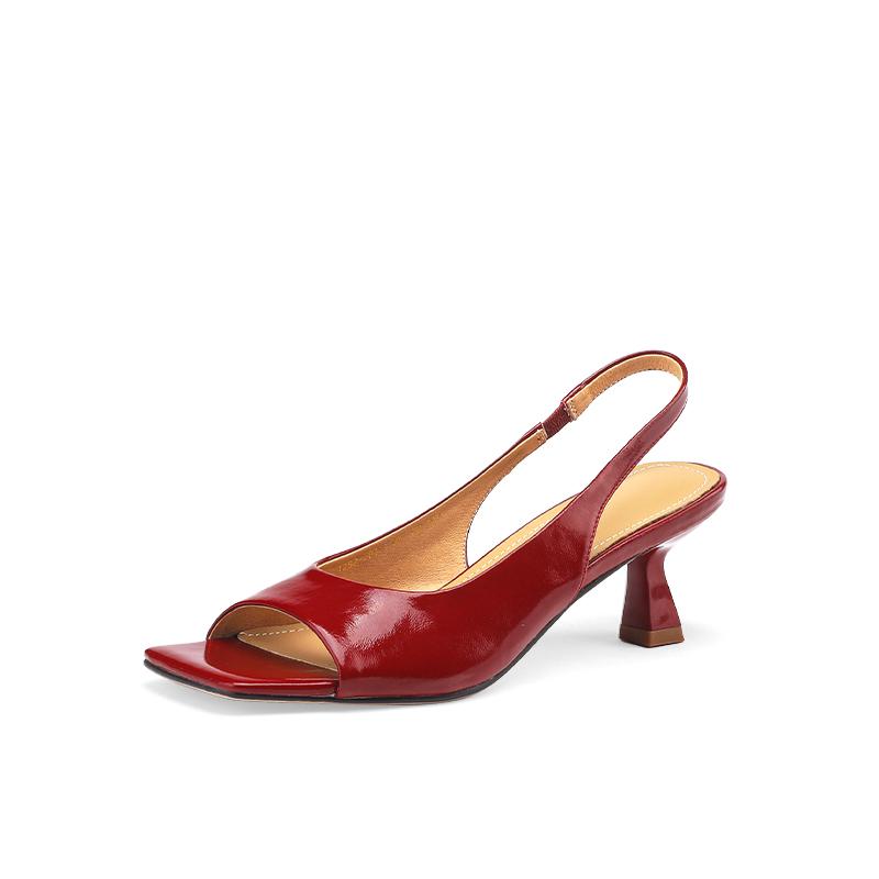 Summer Peep Toe Women Sandals Fashion Slip On Dress Singbacks Pumps Women's Evening Party Sandalias