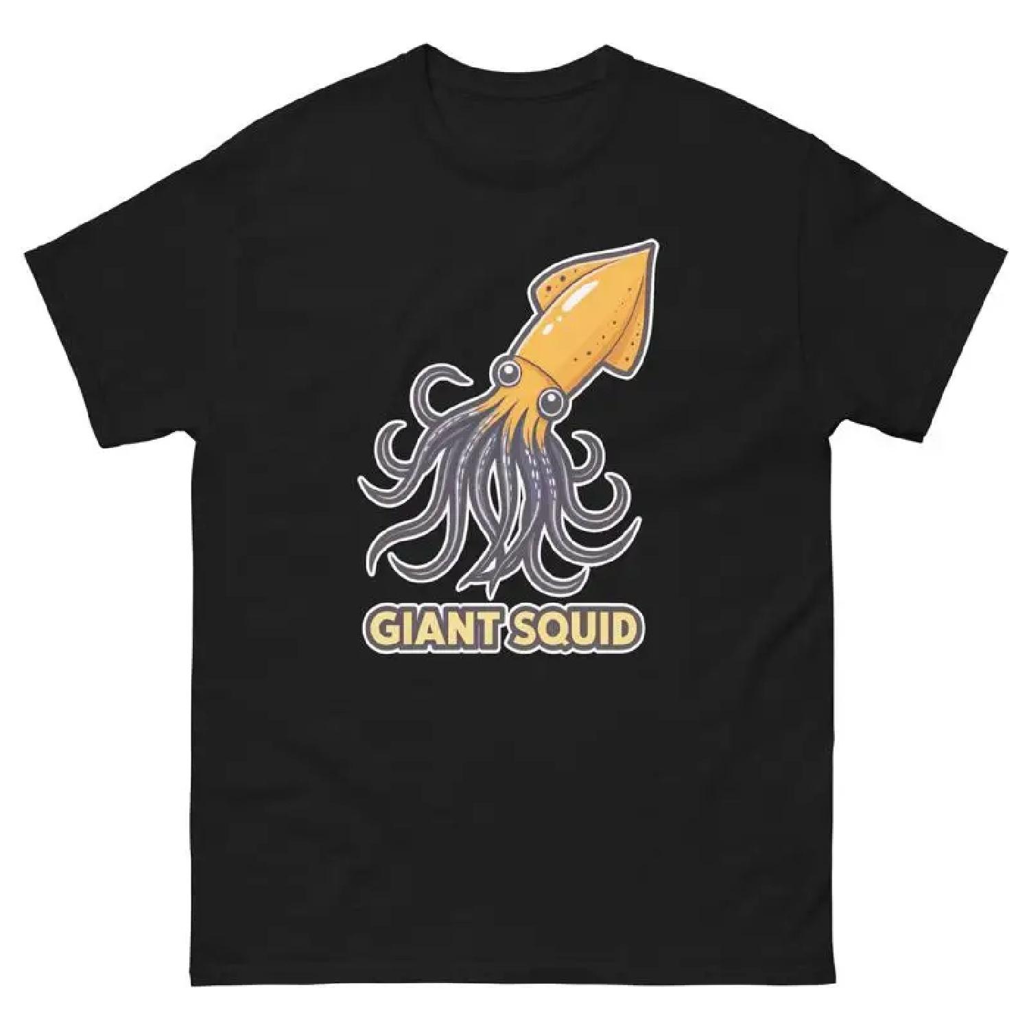 Футболка с изображением гигантского кальмара, океан, пляж, вода, морская S