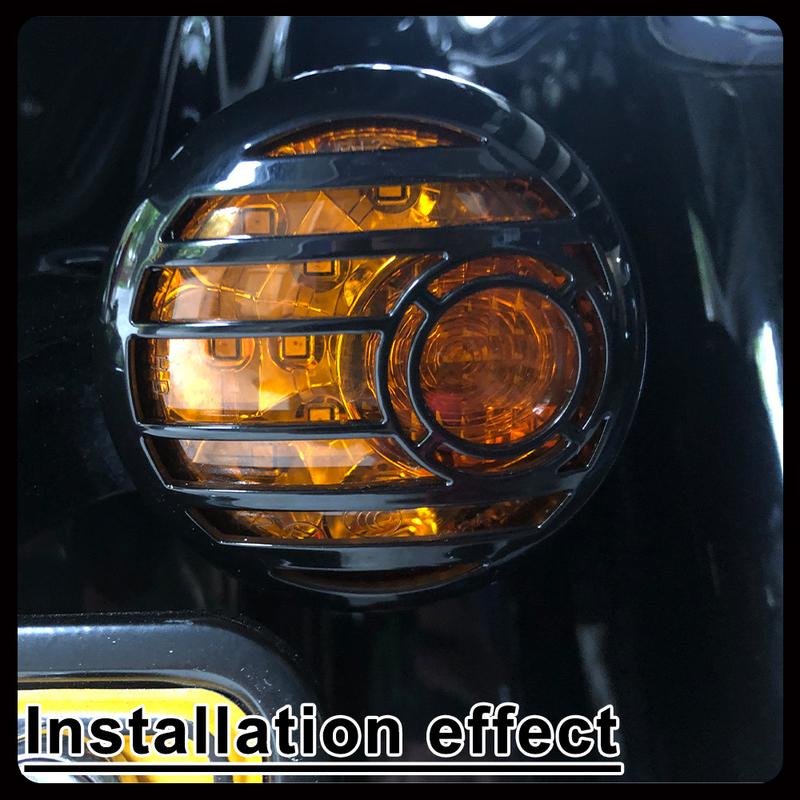 Motorcycle Chrome Turn Signal Light Kits Bezels Indicator Lens Cover for HARLEY FLHK FLTR FLHT FLHTK Turn Signal Housing