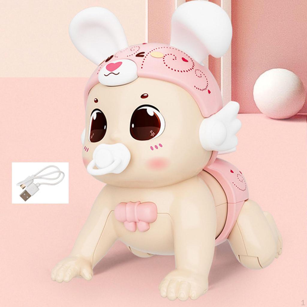 Baby Crawling Toy Children Sound Early Education Development Creative Light up Animal with