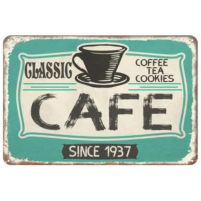 Metal Tin Signs Pizza Coffee Beer Wall Decoration Plaque Vintage Art Poster Iron Painting for Man Cave Home Cafe Garden Club