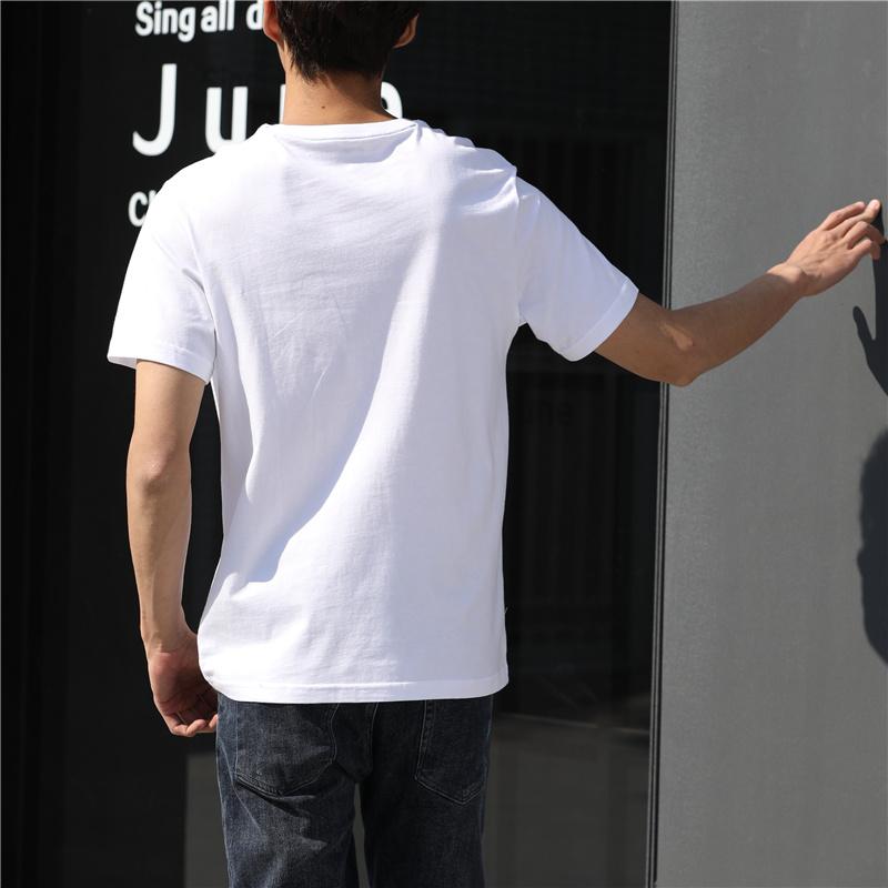 Li Ning T Shirts Men's White Crew Neck Moderate Straight Fit AHSQ747-2