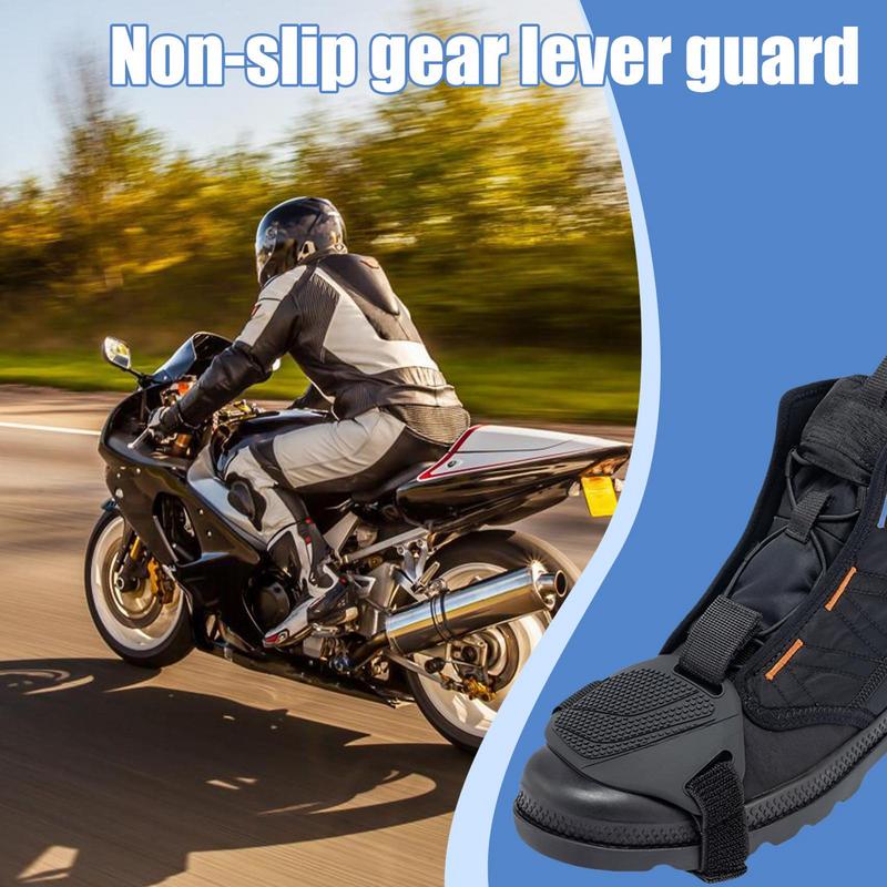 Motorcycle Shoe Protector Motorcycle Motorbike Shift Pad Shoe Boot Cover Adjustable Gear Accessories Anti-Slip Boot Guards For