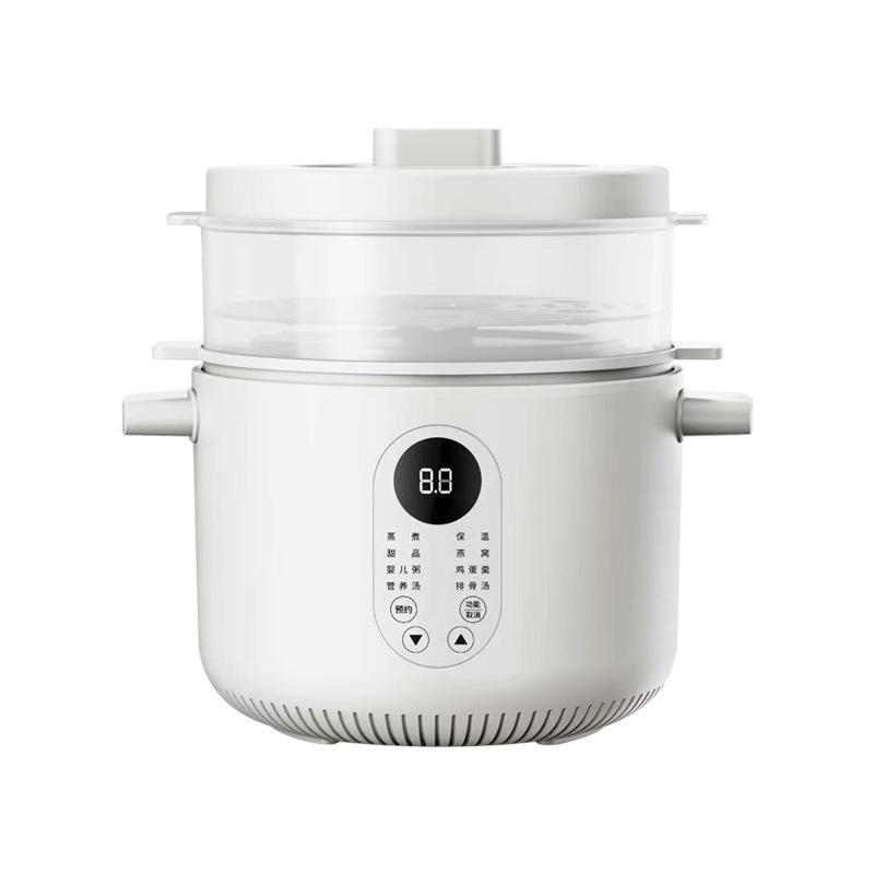 220V 2500ML Electric Electric Slow Stewer Household Automatic Water Separated Stewing Soup Health Preserving Pot Slow Cooker