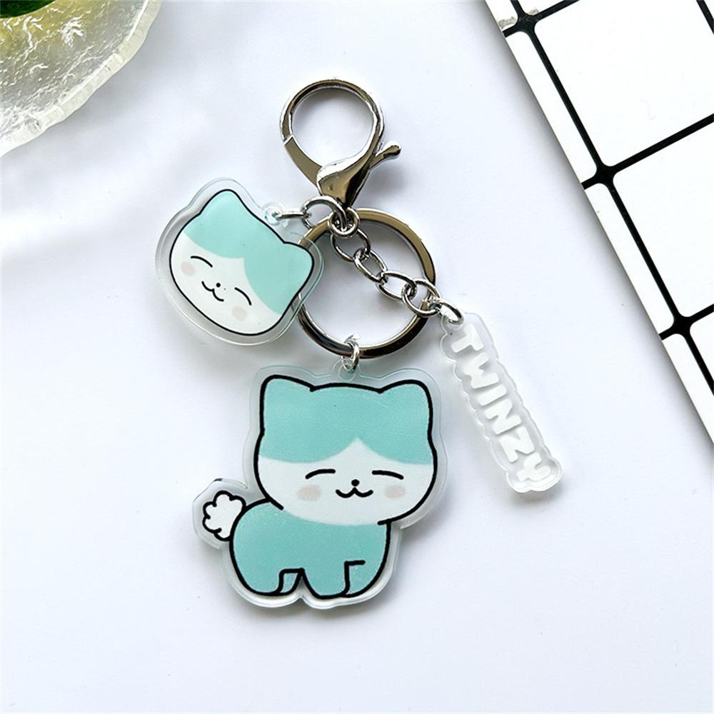 3PCS KPOP ITZY Acrylic Double-sided Keychain Twinzy Cartoon Keyring Yeji Lia Ryujin BORN TO BE World Concert Fans Collection