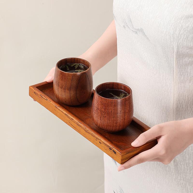 RuHan Chinese Style Rectangular Wooden Tea & Snack Tray