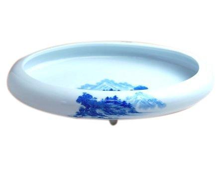 

Landscape basin wooden [Arita ware] (shaku) (with box)