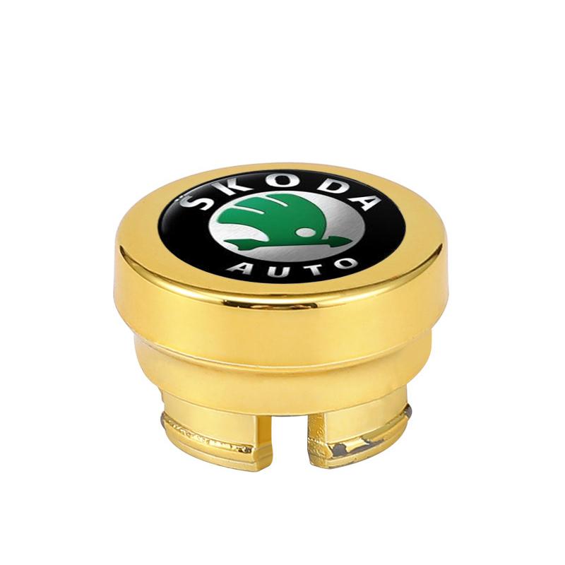 ABS Car Cigarette Lighter Dust Cover Dustproof Cap Plug for Skoda Logo VRS Yeti Octavia Kamiq Kodiaq Karoq Superb Fabia Rapid ndf500