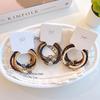 5-Piece High-Elasticity Coffee Hair Ties - Durable Korean Style Ponytail Accessories