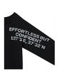 Lotaib Off-Shoulder Crack Logo Long-Sleeve - Black