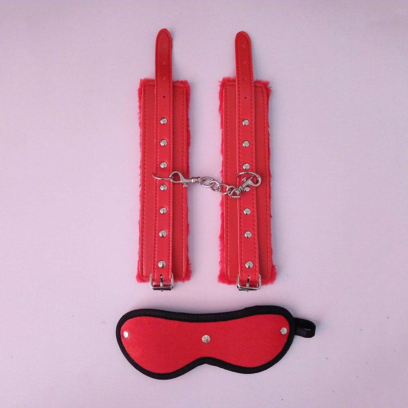 Elegante Set di Manette e Mascherina in Peluche per Coppie - Prodotti per la Salute Adulti