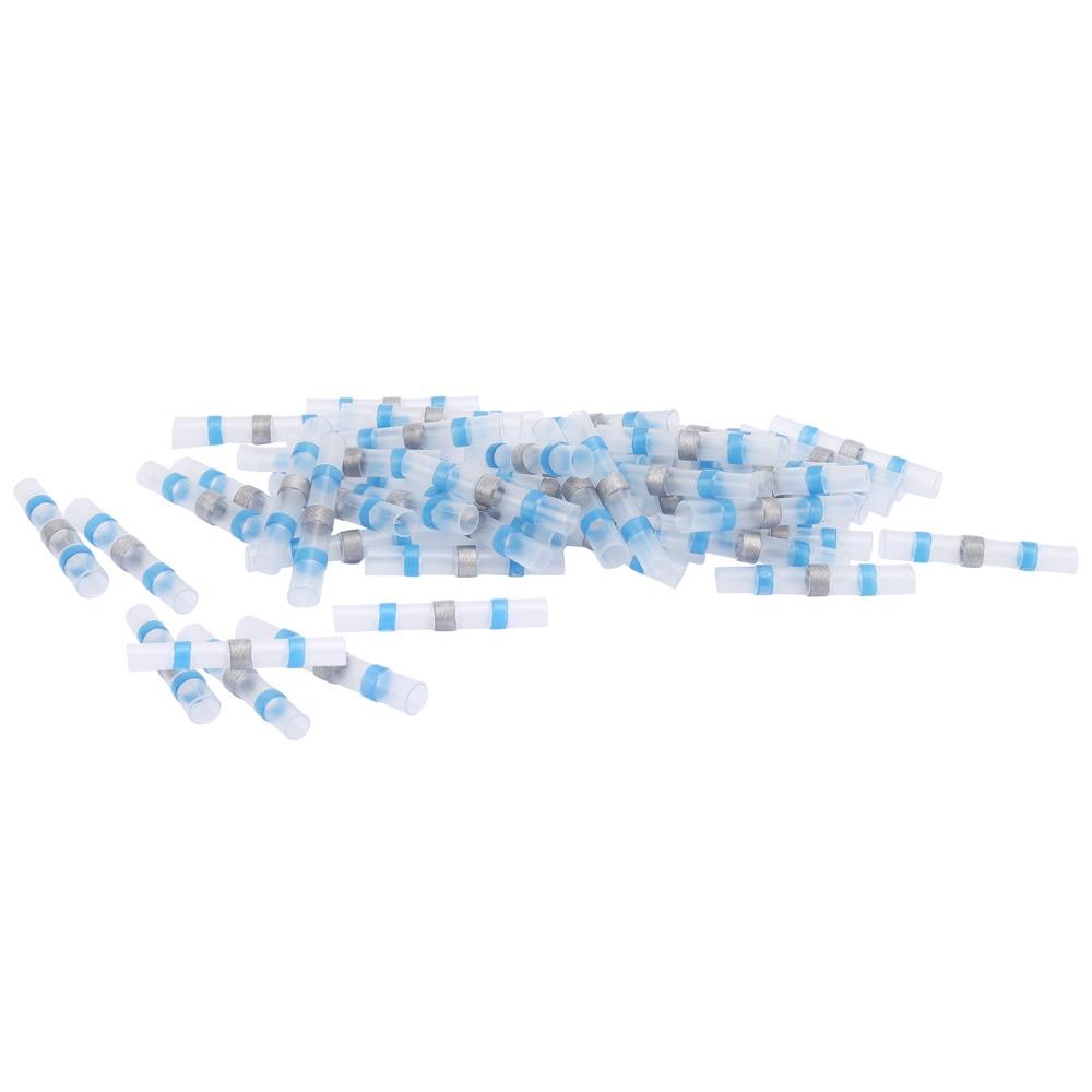 50 Pcs SST Solder Seal Wire Connector Transparent Waterproof Heat Shrink Butt Connectors Insulation HotMelt