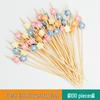 Colorful Bamboo Fruit Forks & Cocktail Skewers - Decorative & Disposable for Baking & Events
