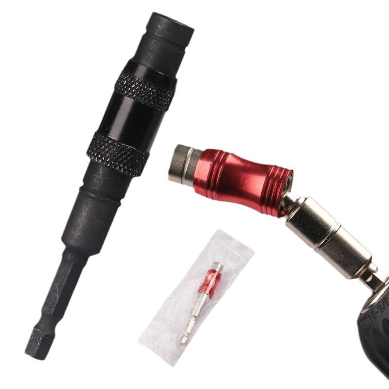 1/4" Multi-Angle Magnetic Extension Rod for Electric Screwdrivers, Hex Shank 6.35mm, Quick Release Self-Locking Adapter