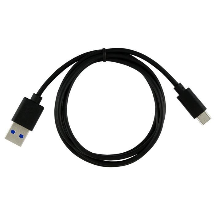 Pour sony xperia l1/ m ultra/ x compact/ x premium/ xa1 ultra: câble charge usb 3.0 type c vers usb standard type a - noir