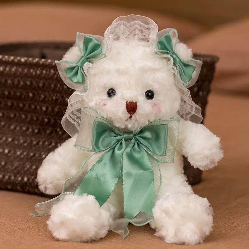 

Милая кукла-мишка в кружевах Лолиты, кукла-мишка, маленькая плюшевая игрушка, кукла для автомата-хватайки, подарок для мероприятия 30Cm