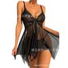 European and American summer women's lace mesh sexy lingerie set temptation suspender pajamas