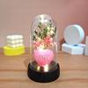 1 Piece Valentine's Day Gift Gypsophila Love Heart Flower Bouquet With Lamp Night Light Acrylic Cover Home Decoration Crafts