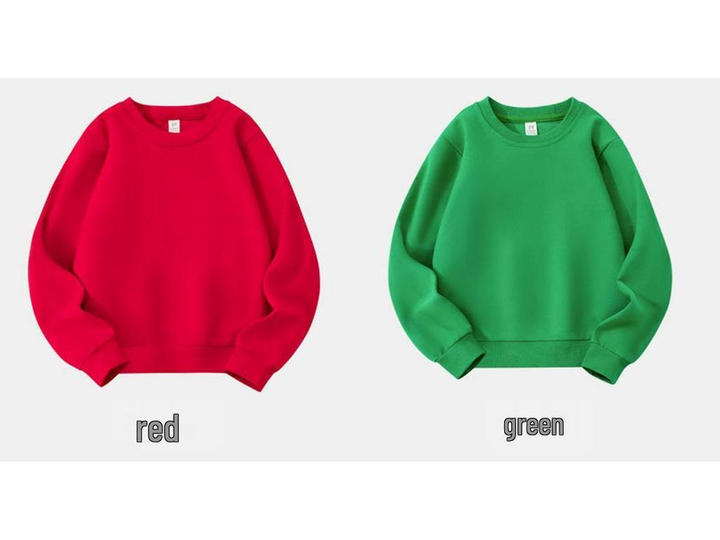 Customizable Kids' Solid Color Sweatshirt - Autumn Style Loopback Baby & Children's Wear