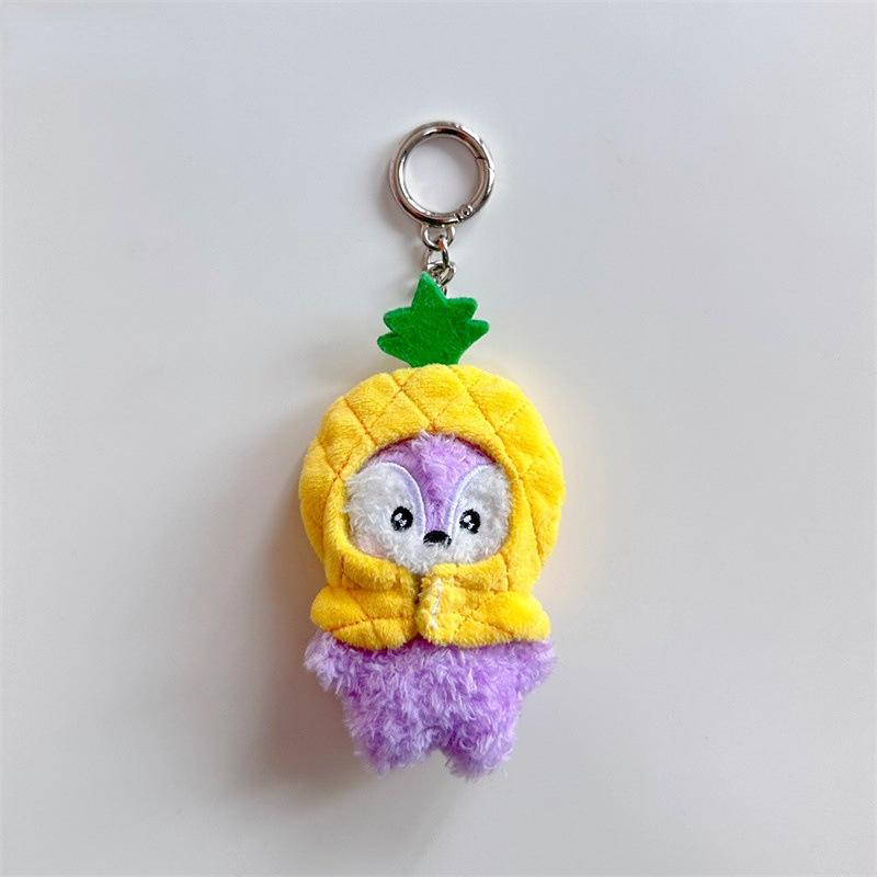 BT21 KPOP MININI FRUITS DOLL Mini Fruit Doll Plush Doll Charm Key Ring Charm ARMY Fan Gift Couple Gift Beautiful Design