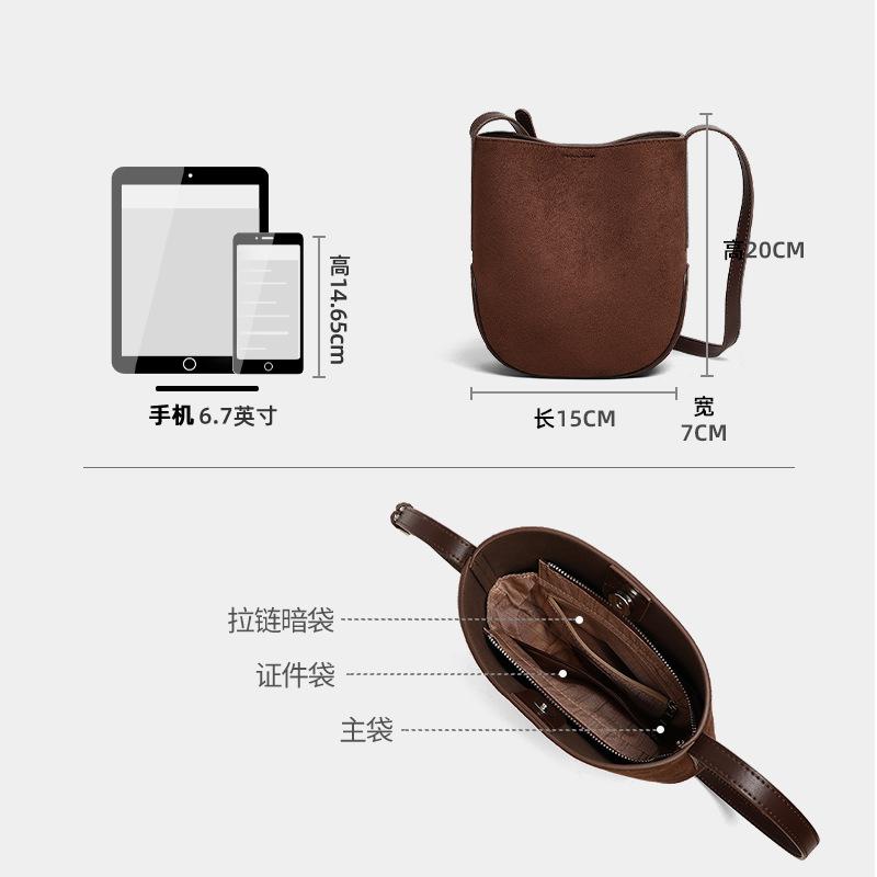 Mobile Phone Bag Women'S Bag Autumn And Winter Shoulder Messenger Bag Small Bag Fashion High Sense Casual Bucket Bag