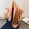 Gradient Color Print Silk Square Headscarf For Women Headscarves Summer Foulard Bandana Hijab Female Neck Tie Soft Neckerchief