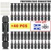 600/400/200/100/40/20/10Pcs Solar Connectors PV Plugs 1000V 30A Solar Panel Connector Kit Available for PV/MC Cables 2.5/4/6mm²