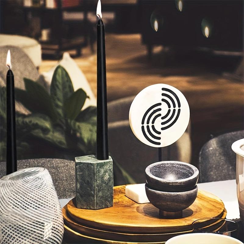 24/14 Pieces/set of Tasteless 10 Inch Black Conical Candle - Suitable for Dinner, Parties, Weddings, and Home Decor -2.2 Cm Base