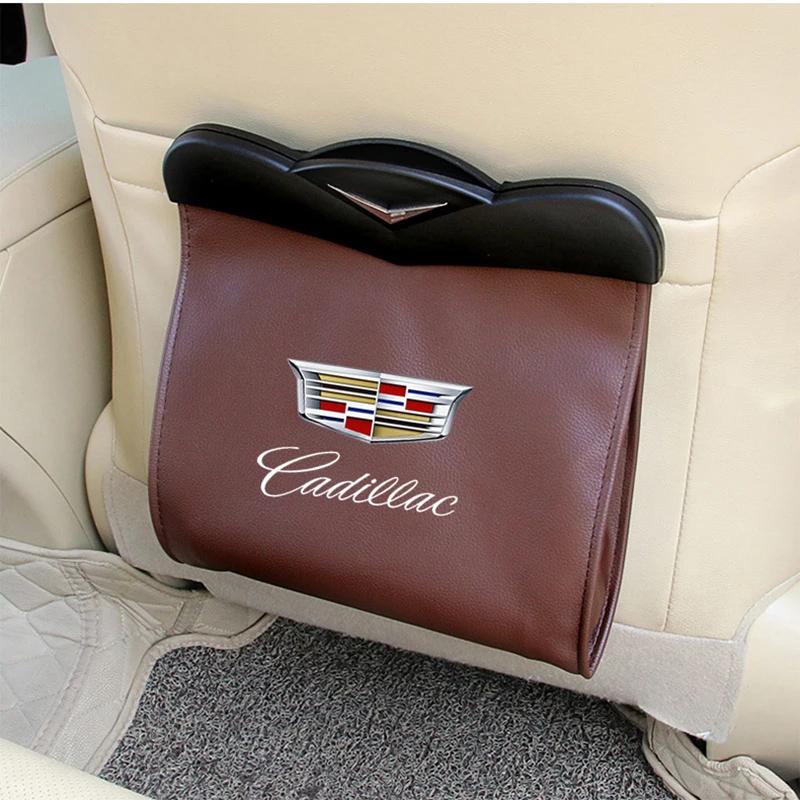 Auto Umweltfreundliche Lederspeicherbox Müllbeutel für Cadillac Escalade CTS CT5 CT6 ATS SRX XTS XT5 STS BLS Auto Zubehör