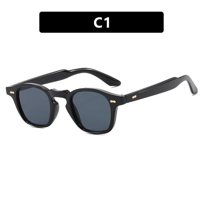 New Classic Vintage Sunglasses Men Small Square Retro Punk Ocean Color Sun Glasses Gradient Clear Lens Driving Uv400 Eyewear