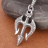 Vintage Poseidons Trident Pendant for Men Trident of Shiva Stainless Steel Warrior Spear Necklace Woman Jewelry Gifts