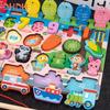 Educational Toys Puzzle Board For Montessori Learning Game Mathematical Counting Fishing Color Matching Toy For Children's Gift