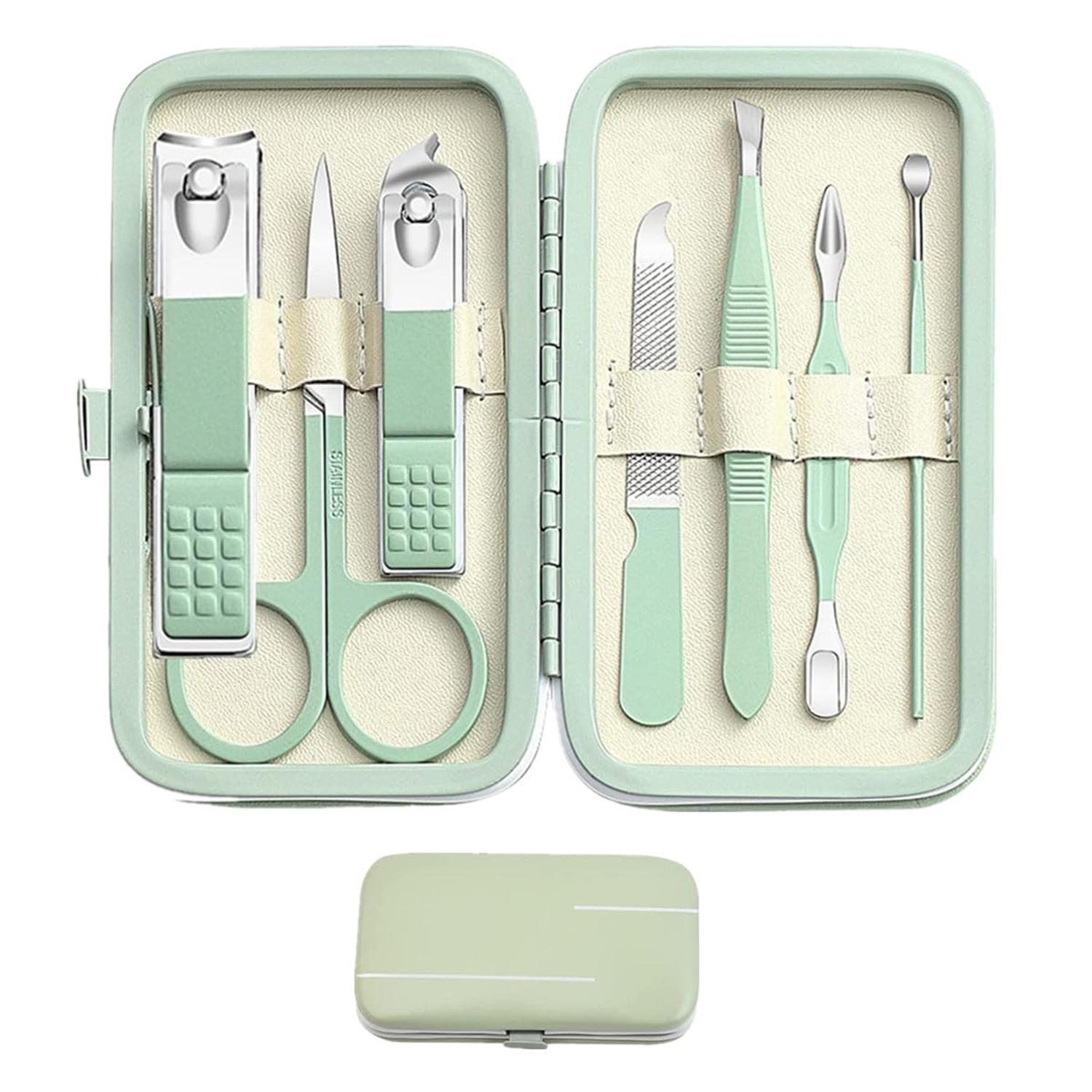 

7-In-1 Nail Clipper Beauty Pliers With Portable Travel Case Manicure Pedicure Nail Care Set Personal Care Tools