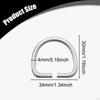 Metal D Connector Multipurpose Belts Buckle Shape Diving Hardware for Garment Belt Purse